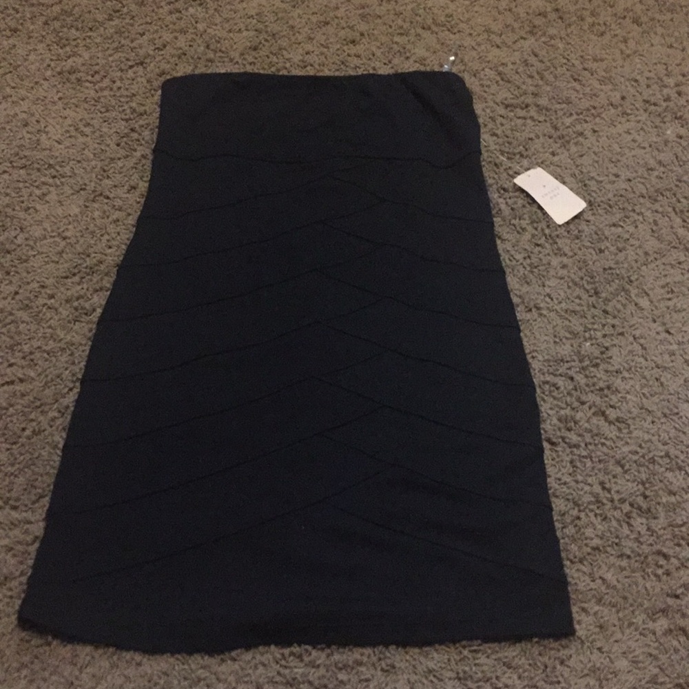 Strapless black dress